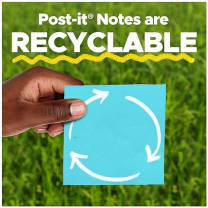 Post-It Super Sticky Notes, 2 in X 2 In, 8 Pads, 2X the Sticking Power,