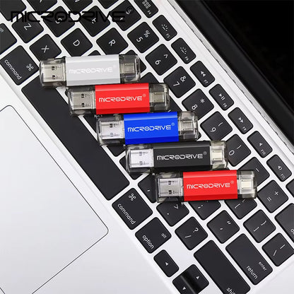 Type-C USB Flash Drive OTG 2-in-1 USB 2.0 and Micro USB Pen Drive, Available in 128GB, 64GB, 32GB, 16GB, 8GB, and 4GB Capacities