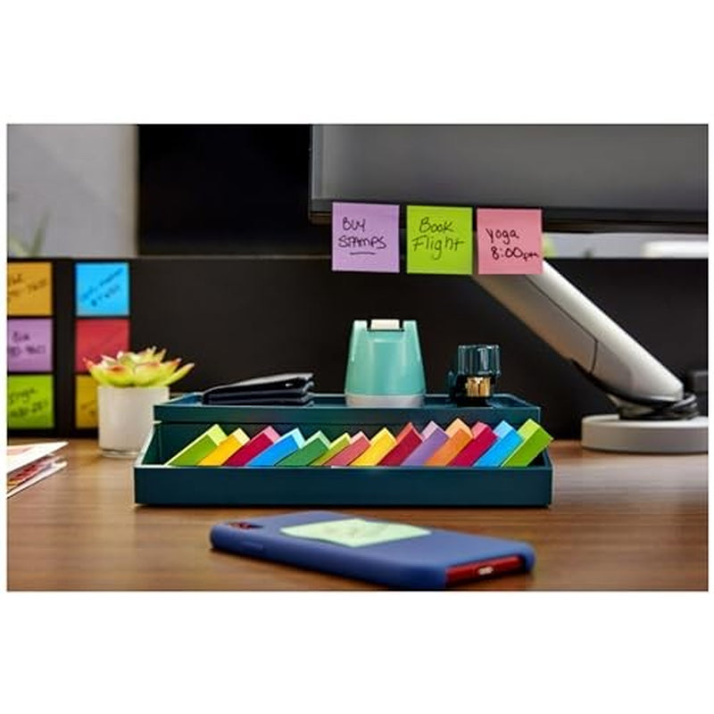 Post-It Super Sticky Notes, 2 in X 2 In, 8 Pads, 2X the Sticking Power,
