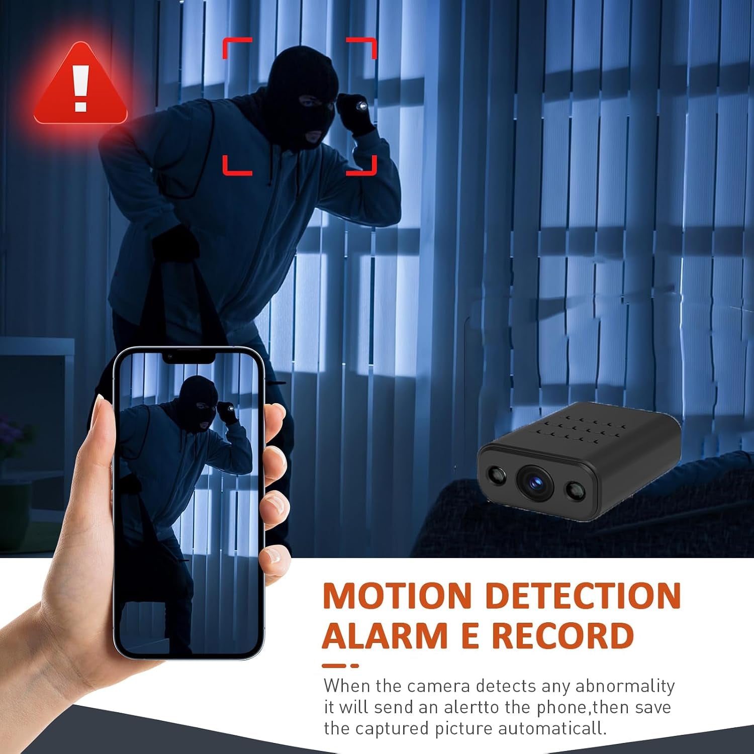 Mini Wireless Wifi Security Camera, 4K Nanny Cam with Night Vision, Remote Viewing for Security with Ios,Android Phone